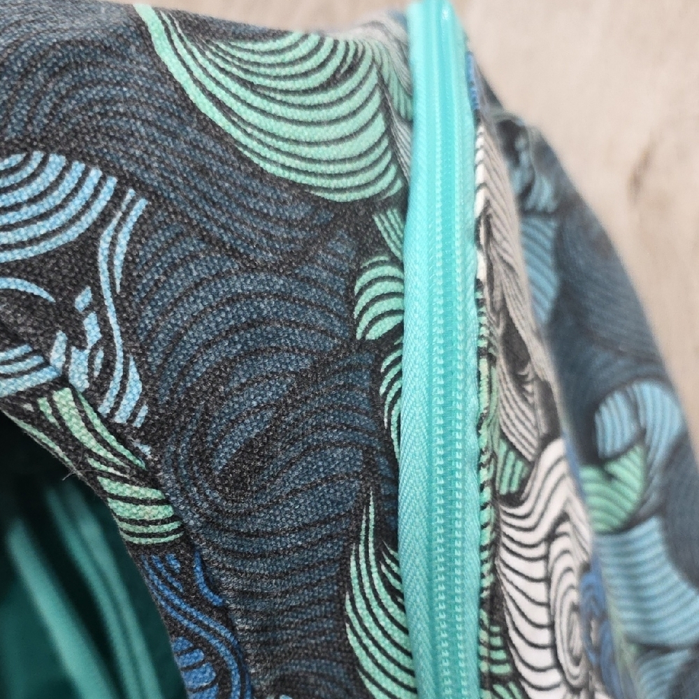 Kavu Swirl Pattern Shoulder Bag - Teal and Black - Picture 12 of 12